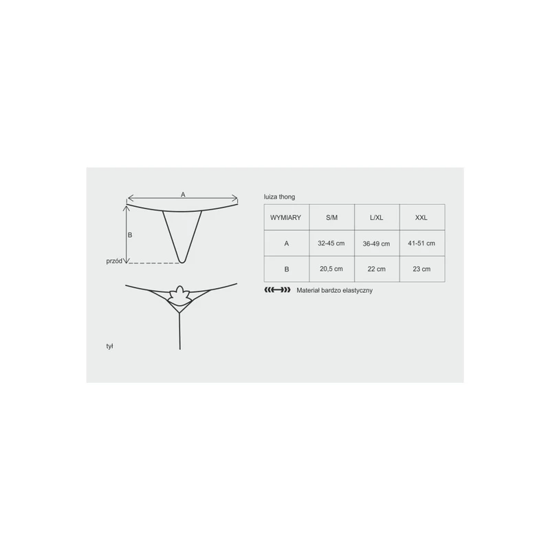 Luiza bijeli thong L/XL