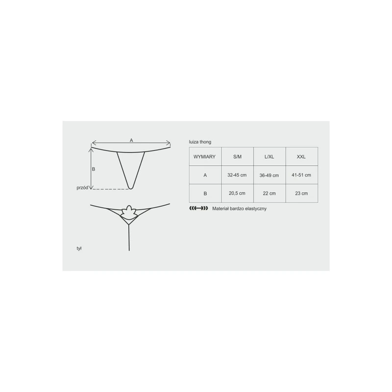 Luiza thong crna L/XL