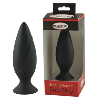 Malesation Silikonski Anal Plug Mali - Vodootporni Crni 10cm - Sexy Shop
