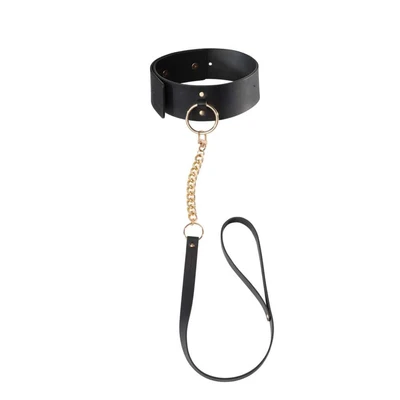 Maze Wide Choker sa Póranjem - Crni - Sexy Shop