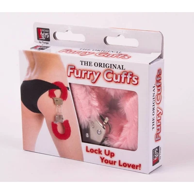 Metalne lisice sa ružičastim krznom za igru - Sexy Shop