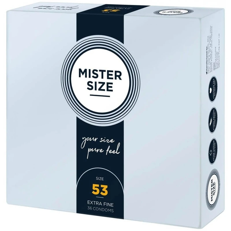 Mister Size kondomi 53 mm, 36 komada, ultra tanki i prozirni