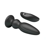 Mr. Play Super Power Anal Plug II - Vibrirajući analni čep sa daljinskim, vodootporan, 12,5 cm, crni