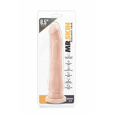 Mr. Skin Realistic Dildo sa vakuumskim postoljem 21,5cm Bež - Sexy Shop
