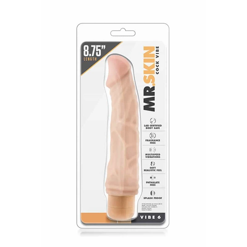 Mr. Skin Vibrator sa vodootpornom glavom i fleksibilnim telom 22,2cm
