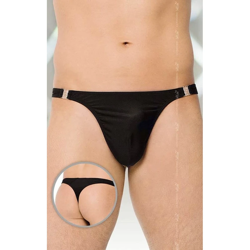 Mški tangice Softline crne boje, 80% poliamid, 20% elastin