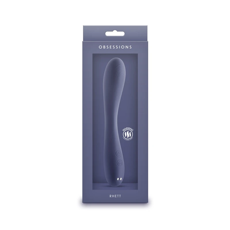 Obsessions - Rhett - Plavi Silikonski Vibrator za G tačku 20cm