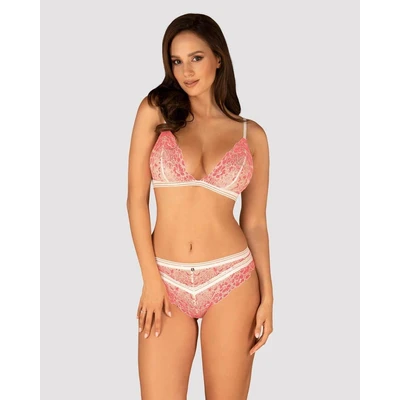 Obsessive Bloomys set 2 kom S/M - Bijela/Roze - Sexy Shop