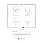 Obsessive crni korzet sa čipkastim umetkom i tanga stringom L/XL