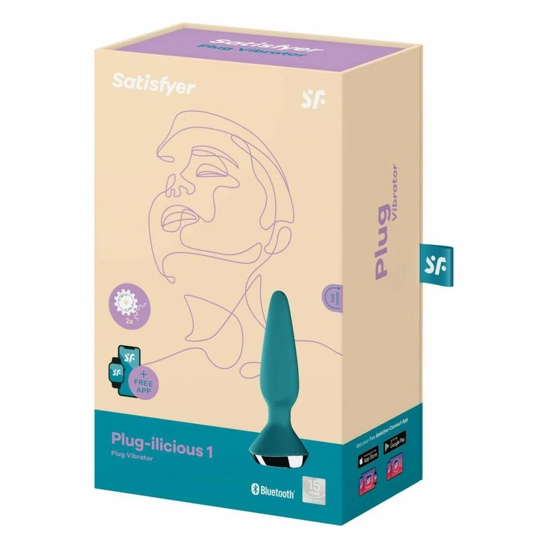 Plug-ilicious 1 s aplikacijom, vodootporni vibrator, 12cm, zeleni