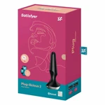 Plug-ilicious 2 crni – pametan analni čep sa vibrom i aplikacijom Satisfyer