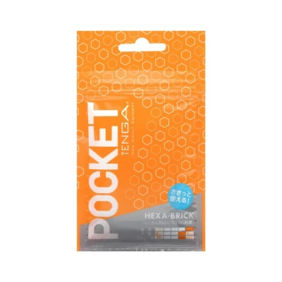 POCKET TENGA HEXA-BRICK - Prijenosni užitak za odrasle, prozirni 8cm - Sexy Shop