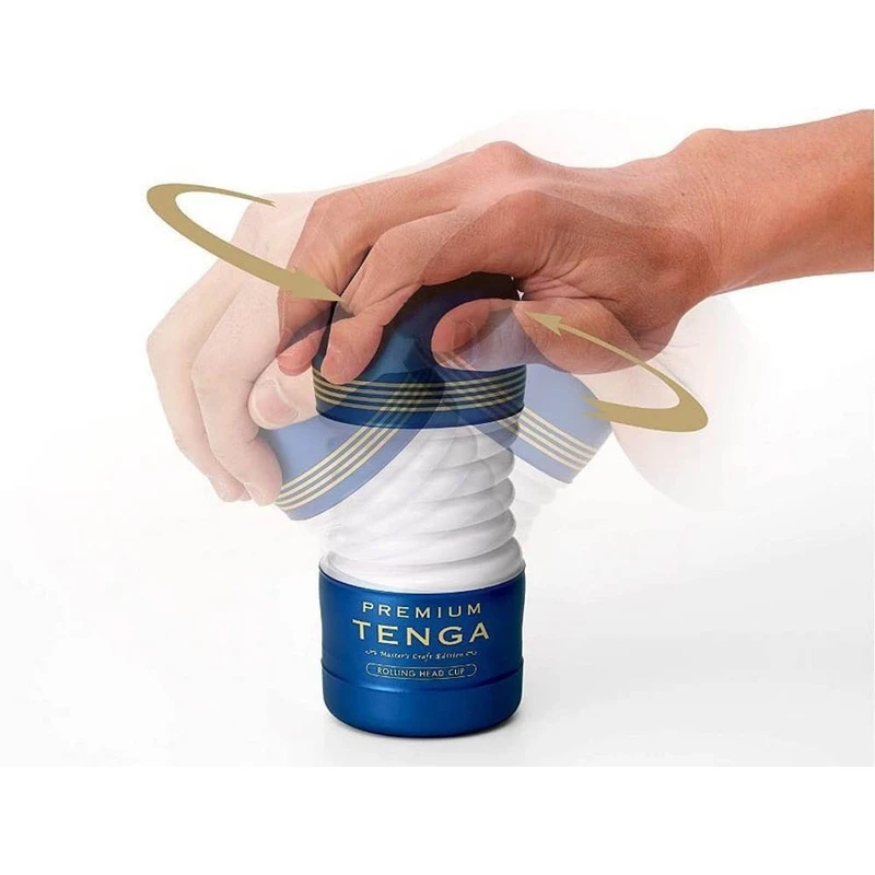 PREMIUM TENGA ROLLING HEAD CUP - Plavi/Žuti Vodootporni Stimulator