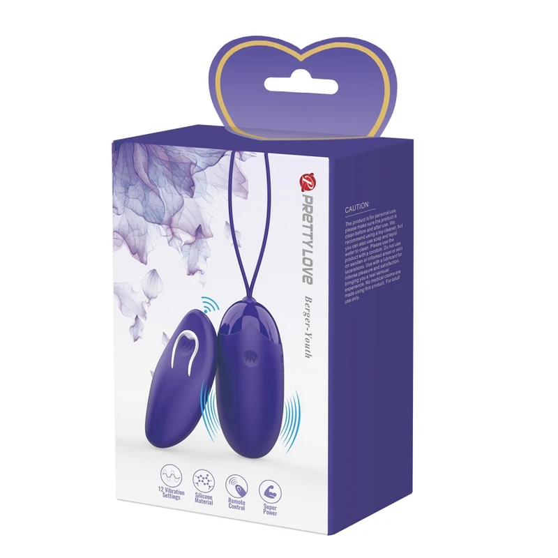 Pretty Love Berger - Plavi daljinski vibrator sa 12 vibracija