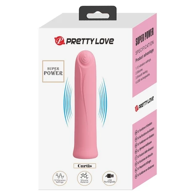 Pretty Love Curtis Mini Vibrator u Roze Boji sa 12 Vibration Modova - Sexy Shop