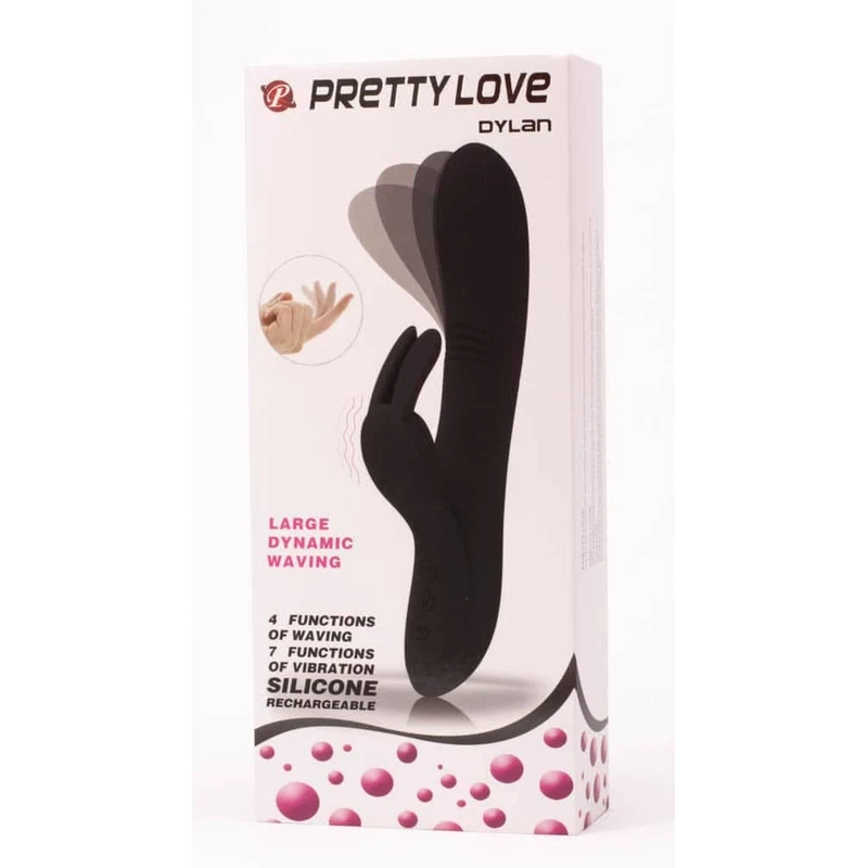Pretty Love Dylan vibrator sa klitorisnim stimulatorom, vodootporan, crni