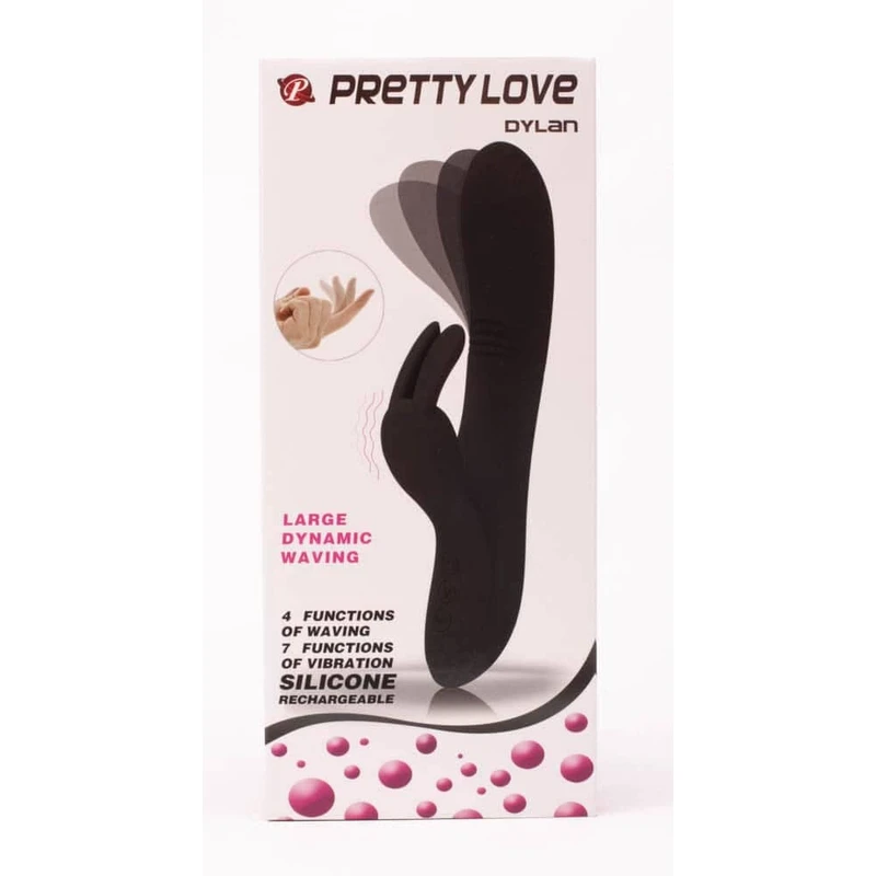 Pretty Love Dylan vibrator sa klitorisnim stimulatorom, vodootporan, crni