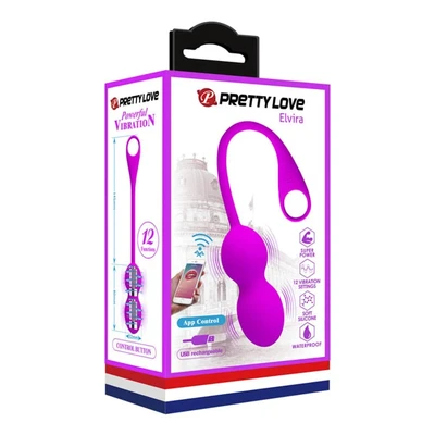 Pretty Love Elvira Ljubičaste Vibrirajuće Kegel Loptice sa Aplikacijom - Sexy Shop