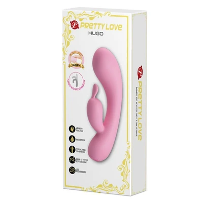 Pretty Love Hugo Pink Rabbit Vibrator sa Klitorijalnim Stimulansom 16,5cm - Sexy Shop