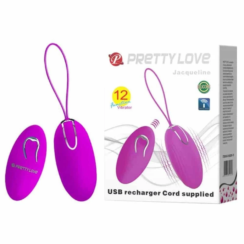 Pretty Love Jacqueline daljinski jaja vibrator sa 12 vibracija, ljubičasti, vodootporan