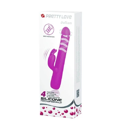 Pretty Love Juliana - Vibrator sa Klitoris Stimulansom i Rotirajućim G Tačkom, Vodootporan, 17,8 cm, Ljubičast - Sexy Shop