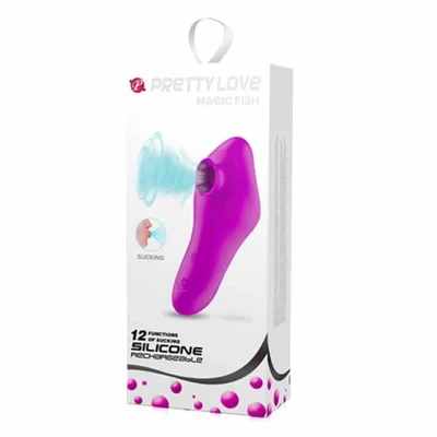 Pretty Love Magic Fish - Klitoralni sisaljka, 12 funkcija, silikon, vodootporan, ljubičasta - Sexy Shop