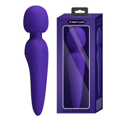 Pretty Love Meredith Purple II - Vodootporni silikonski masažni štapić 21,5cm - Sexy Shop