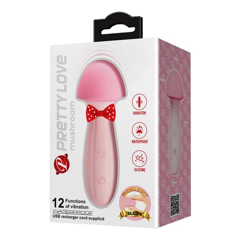 Pretty Love Mini Mushroom Vibrator sa 12 Funkcija, Vodootporan, Roze