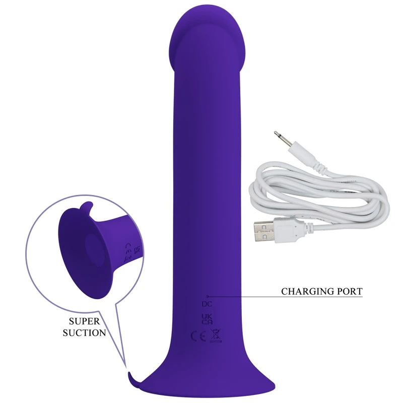 Pretty Love Murray - Plavi vibrator sa vakuumskim postoljem