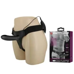 Pretty Love Myron - Vodootporni Vibrirajući Strap-On Dildo Crni 18,5cm