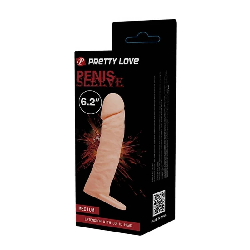 Pretty Love Penis Sleev 16cm Koža Vodootporni
