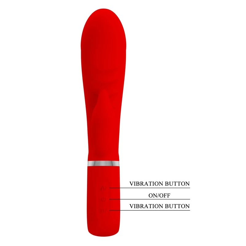 Pretty Love Prescott crveni vibrator sa stimulansom klitorisa i G tačkom