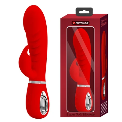 Pretty Love Prescott crveni vibrator sa stimulansom klitorisa i G tačkom - Sexy Shop