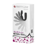 Pretty Love Quintion Black - Vodootporni vibrator sa 12 funkcija, silikon, crni, 14cm