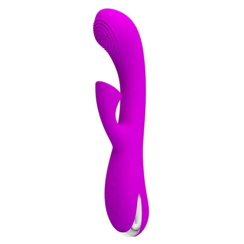 Pretty Love Roy G-spot masažer sa stimulansom klitorisa, ljubičasti, vodootporni, 20,5 cm