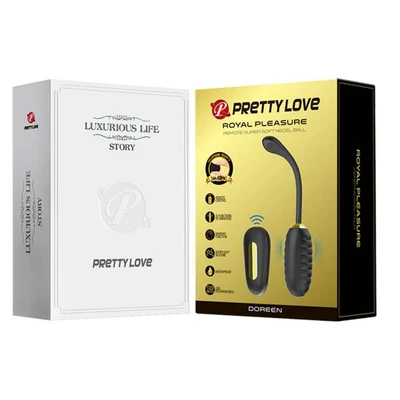 Pretty Love Royal Pleasure Doreen - Vodootporni daljinski vibrator crne boje - Sexy Shop