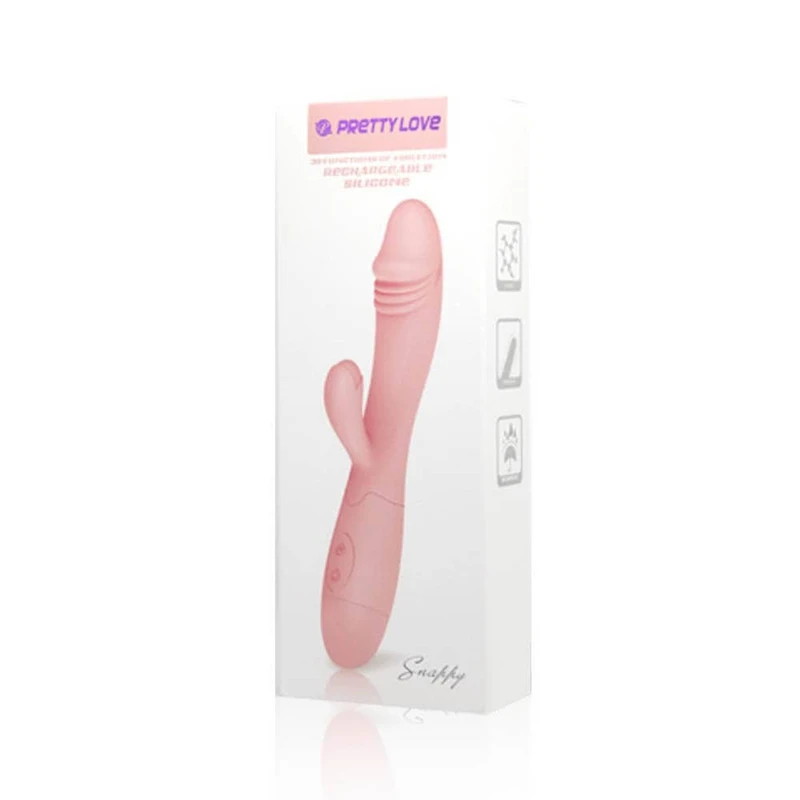 Pretty Love Snappy Baby Pink - Dual Stimulator za G-tačku i klitoris, vodootporan, 30 funkcija vibracija