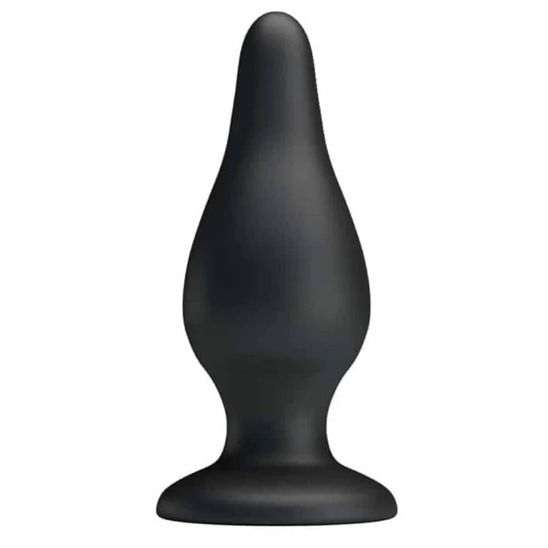 Pretty Love Sturdy Silikonski Analni Čep sa Vakuumskim Postoljem - Crni