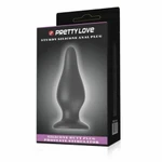 Pretty Love Sturdy Silikonski Analni Čep sa Vakuumskim Postoljem - Crni