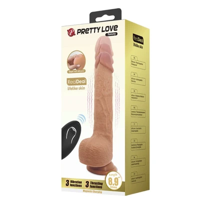 Pretty Love Tommy 22,5cm Vibrirajući Dildo sa Daljinskim Upravljačem i Vakuumskim Postoljem - Sexy Shop