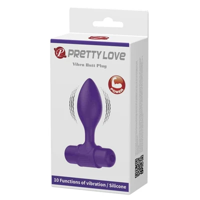 Pretty Love Vibrirajući Analni Plug Ljubičasti 8,6cm - Sexy Shop
