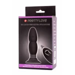 Pretty Love Vibrirajući Butt Plug sa Beadovima i Daljinskim Upravljačem - 13,5 cm, Crni
