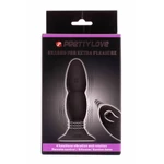 Pretty Love Vibrirajući Butt Plug sa Beadovima i Daljinskim Upravljačem - 13,5 cm, Crni