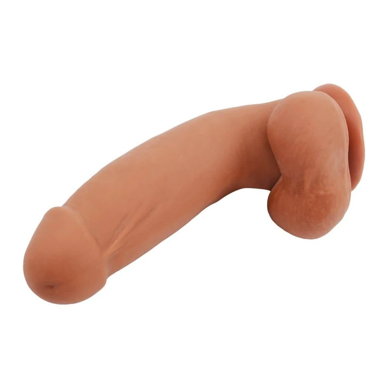 Pruriency Lord - Dildo sa testisima, vakuumskim postoljem i vodootporan, 17,5cm, Chisa Novelties, boja pesak