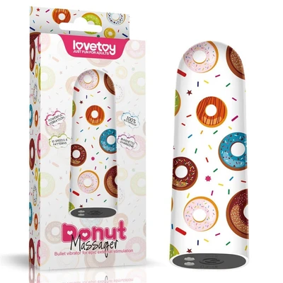 Punjač za igre - Višebojni donut masažer sa 10 funkcija - Sexy Shop