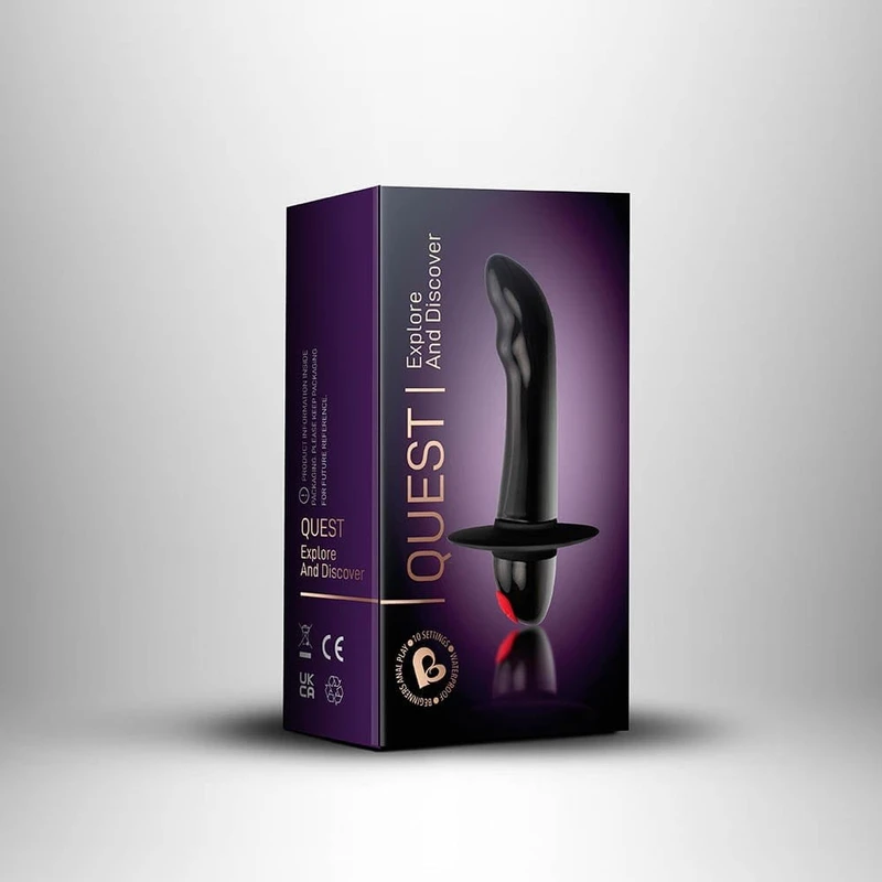 Quest crni prostate massager za početnike sa 10 vibracija