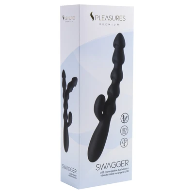 Rabbit vibrator Swagger - crni - Sexy Shop