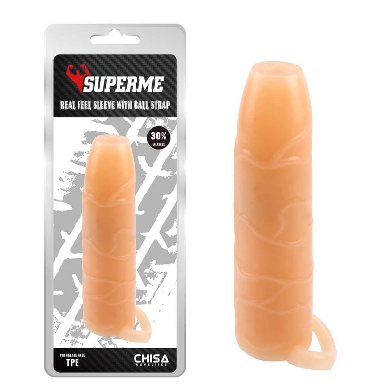 Real Feel Sleve sa Testisnim Kaišem 18cm - Chisa Novelties