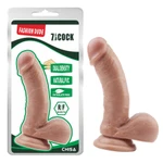 Realističan dildo Chisa Novelties 17,7 cm sa testisima i vakuumskim postoljem koža