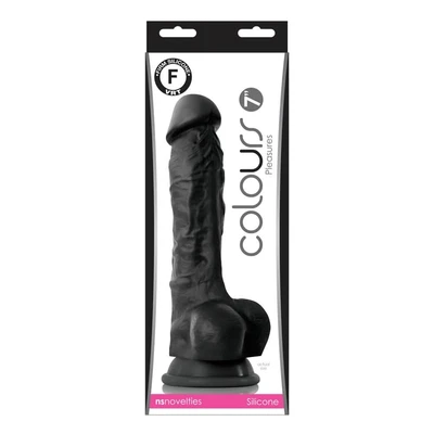 Realistični crni dildo sa testisima i vakuumskim postoljem 23.5cm - Sexy Shop